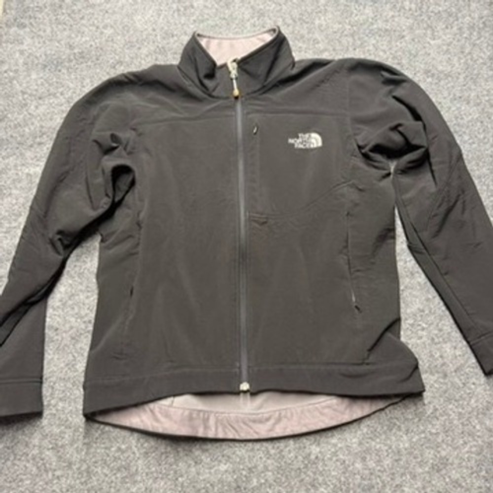 The North Face Apex Bionic Softshell Jacket Womens Medium Black Distressed